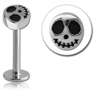 SURGICAL STEEL MICRO LABRET WITH ATTACHMENT - GHOST PIERCING