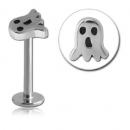 SURGICAL STEEL MICRO LABRET WITH ATTACHMENT - GHOST PIERCING