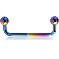 ANODISED TITANIUM LONG 90 DEGREE STAPLE MICRO BARBELL PIERCING