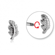 SURGICAL STEEL MICRO THREADED ATTACHMENT-LEAF PIERCING