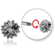 SURGICAL STEEL MICRO THREADED JEWELLED ATTACHMENT PIERCING