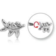 SURGICAL STEEL MICRO THREADED LEAF ATTACHMENT PIERCING