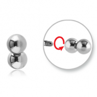 SURGICAL STEEL MICRO THREADED TRIPLE ATTACHMENT PIERCING