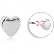 SURGICAL STEEL MICRO THREADED HEART ATTACHMENT PIERCING