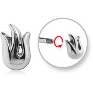 SURGICAL STEEL MICRO THREADED FLAMES ATTACHMENT PIERCING