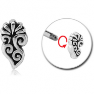 SURGICAL STEEL MICRO ATTACHMENT FOR 1.2MM THREADED PINS - FILIGREE PIERCING