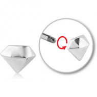 SURGICAL STEEL MICRO THREADED ATTACHMENT - DIAMOND PIERCING