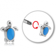 SURGICAL STEEL MICRO THREADED ATTACHMENT-TURTLE PIERCING