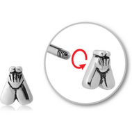 SURGICAL STEEL MICRO THREADED ATTACHMENT-FLY PIERCING