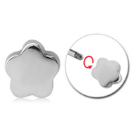 SURGICAL STEEL ATTACHMENT FOR 1.2 MM THREADED PINS - FLOWER PIERCING