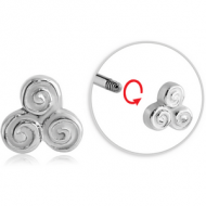SURGICAL STEEL MICRO THREADED ATTACHMENT - TRISQUEL PIERCING