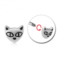SURGICAL STEEL MICRO ATTACHMENT FOR 1.2MM THREADED PINS- CAT PIERCING