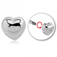 SURGICAL STEEL MICRO THREADED HEART ATTACHMENT PIERCING