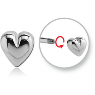 SURGICAL STEEL MICRO THREADED HEART ATTACHMENT PIERCING