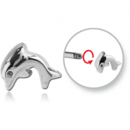 SURGICAL STEEL MICRO THREADED DOLPHIN ATTACHMENT PIERCING