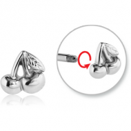 SURGICAL STEEL MICRO THREADED CHERRIES ATTACHMENT PIERCING