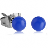ACRYLIC NEON BALL EAR STUDS PAIR