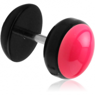 UV ACRYLIC ENAMEL FAKE PLUG HALF BALL PIERCING