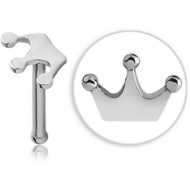 SURGICAL STEEL CROWN NOSE BONE PIERCING