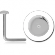 STERLING SILVER 925 JEWELLED 90 DEGREE DISC NOSE STUD PIERCING