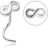 STERLING SILVER 925 INFINITY CURVED NOSE STUD PIERCING