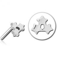 SURGICAL STEEL THREADLESS ATTACHMENT - TRIPLE SAR PIERCING