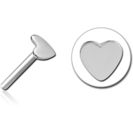 SURGICAL STEEL THREADLESS ATTACHMENT - HEART PIERCING