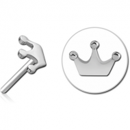 SURGICAL STEEL THREADLESS ATTACHMENT - CROWN PIERCING