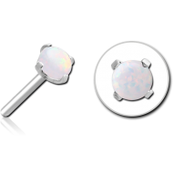 SURGICAL STEEL SYNTHETIC OPAL THREADLESS ATTACHMENT PIERCING