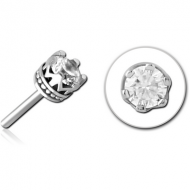 SURGICAL STEEL JEWELLED THREADLESS ATTACHMENT - CROWN PIERCING