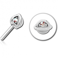 SURGICAL STEEL JEWELLED THREADLESS ATTACHMENT - HALF OPEN EYE PIERCING