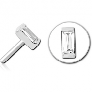 SURGICAL STEEL JEWELLED THREADLESS ATTACHMENT - SQUARE PIERCING