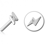 SURGICAL STEEL JEWELLED THREADLESS ATTACHMENT - THUNDER PIERCING