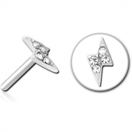 SURGICAL STEEL JEWELLED THREADLESS ATTACHMENT - THUNDER PIERCING
