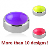 SURGICAL STEEL ENAMEL DISC PIERCING