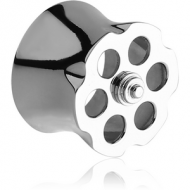 STAINLESS STEEL REVOLVER CHAMBER DOUBLE FLARED PLUG PIERCING