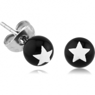 PAIR OF PRINTED UV ACRYLIC BALL EAR STUDS