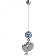 PTFE PREGNANCY NAVEL BANANA WITH FEET DANGLING CHARM