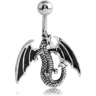 RHODIUM PLATED FASHION NAVEL BANANA PIERCING