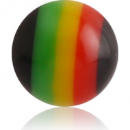 ACRYLIC RASTA BALL PIERCING