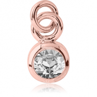ROSE GOLD PVD COATED BRASS JEWELLED CHARM