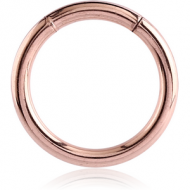 ROSE GOLD PVD COATED SURGICAL STEEL SMOOTH SEGMENT RING PIERCING