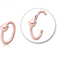 ROSE GOLD PVD COATED SURGICAL STEEL HINGED SEPTUM RING - EYE STAR PIERCING