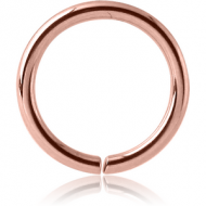 ROSE GOLD PVD COATED SURGICAL STEEL SEAMLESS RING PIERCING