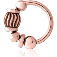 ROSE GOLD PVD COATED SURGICAL STEEL SEAMLESS RING PIERCING