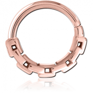 ROSE GOLD PVD COATED SURGICAL STEEL SEAMLESS RING PIERCING