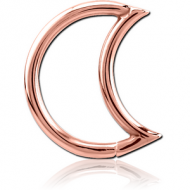 ROSE GOLD PVD COATED SURGICAL STEEL OPEN SEAMLESS RING - MOON