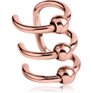 ROSE GOLD PVD COATED SURGICAL STEEL ILLUSION EAR CUFF