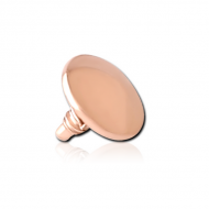 ROSE GOLD PVD COATED SURGICAL STEEL DISC FOR 1.2MM INTERNALLY THREADED PINS PIERCING