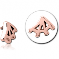 ROSE GOLD PVD COATED SURGICAL STEEL MICRO ATTACHMENT FOR 1.2MM INTERNALLY THREADED PINS
